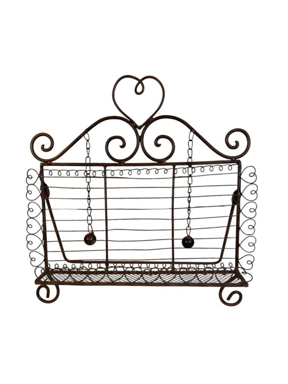 Folding Book Stand Ornate Filigree Metal Desktop Bible Cookbook Page Weight FLAW